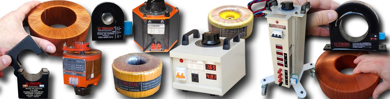 Productos El Toroide: transformadores toroidales, sensores de corriente, variacs e inyectores