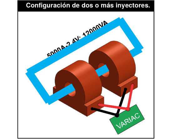 Configuración de dos o más inyectores - Inyector de corriente 6000VA El Toroide