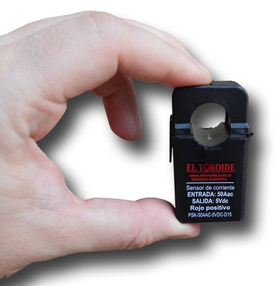 Sensor de corriente alterna a núcleo partido PSV-XXXAAC-5VDC-D15 - El Toroide
