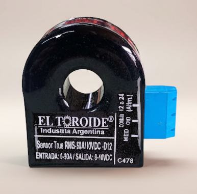 Sensor de corriente RSEC-XXXA-10VDC-TRUE-RMS-D12 - El Toroide