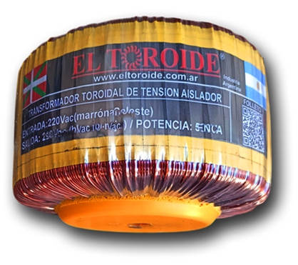 Transformador toroidal de tensión 120VA - base de resina aisladora - El Toroide