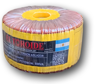 Transformador toroidal de tensión 120VA - vista angulada - El Toroide