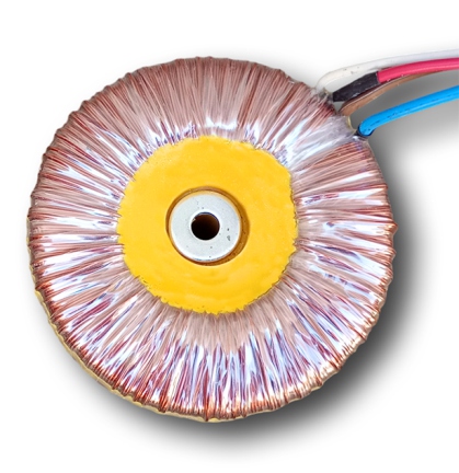 Transformador toroidal de tensión 120VA - vista superior - El Toroide